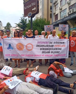 DİSK Emekli-Sen’den Samsun’da “Akbelen’e Dokunma” eylemi