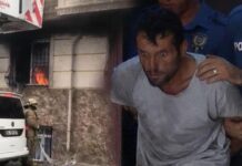 Bir vatandaş eşi ve 3 çocuğunun içinde bulunduğu evi ateşe verdi