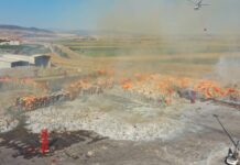 Kahramanmaraş’ta geri dönüşüm fabrikasında yangın