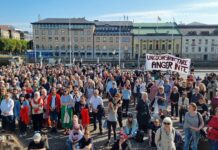 ‘Muhbirlik yasası’na karşı Göteborg’da binlerce kişi sokağa çıktı