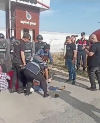 Agrobay işçileri direnmeye devam ediyor: Başaran Aksu ile birlikte çok sayıda işçi ve sendikacı sürüklenerek gözaltına alındı