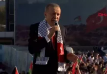 Erdoğan, Filistin eyleminde konuşuyor: “Netanyahu nasıl teröristse Hamas da teröristmiş, yazıklar olsun!”