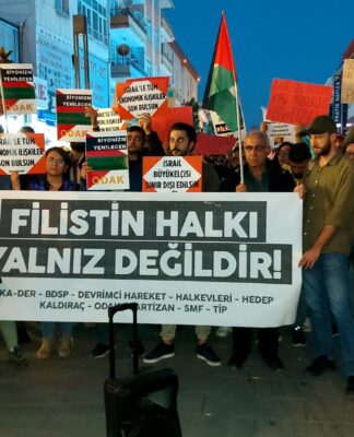Sarıgazili devrimcilerden İsrail’in Filistin’e saldırılarına karşı basın açıklaması