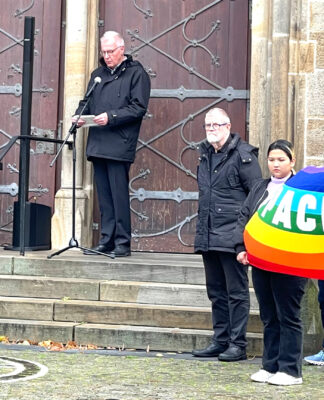 Ahlen’de barış mitingi: Terör ve savaşa hayır çağrısı yapıldı