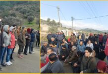 Direnişlerini sürdüren Dikmece halkı iş makinelerinin köye girişine izin vermedi