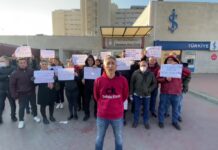 İşten atılan Antıp işçileri hastane önünde basın açıklaması yaptı