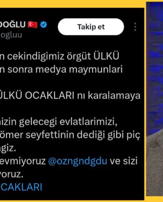 MHP, Ülkü Ocaklarının okullarda çalışma yapmasına tepki gösteren gazeteci Ozan Gündoğdu’yu hedef gösterdi!