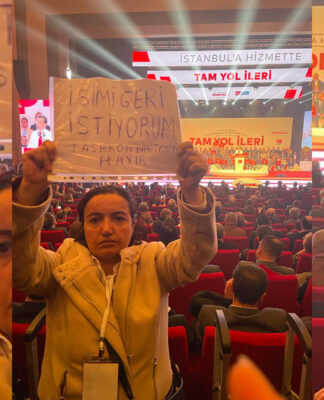 Tülay Çal CHP’nin aday tanıtım toplantısına katıldı: “İşimi geri istiyorum”