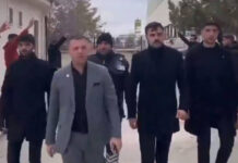 Eğitimin hali: Ülkü Ocakları Başkanı’na öğrenci yurdunda karşılama töreni düzenlendi, güvenlik görevlileri esas duruşa geçti