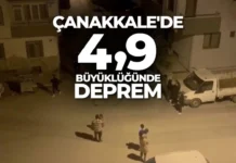 Çanakkale’de 4,9 büyüklüğünde deprem