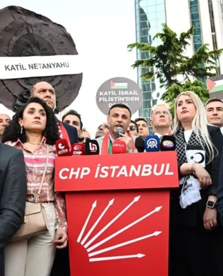 CHP’den İsrail Konsolosluğu önünde eylem