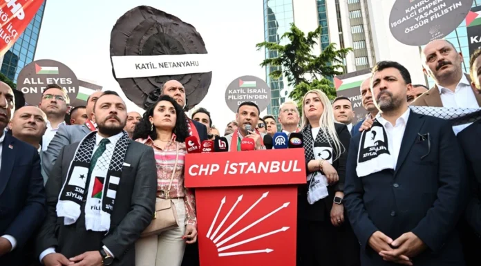 CHP’den İsrail Konsolosluğu önünde eylem