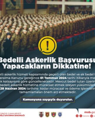 Milli Savunma Bakanlığı açıkladı: Bedelli askerliğe zam geliyor