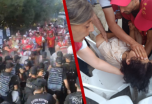 Polisin yoğun saldırılarının ardından direnen Polonez işçileri Çatalca Kaymakamlığı’na yürüdü