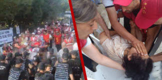 Polisin yoğun saldırılarının ardından direnen Polonez işçileri Çatalca Kaymakamlığı’na yürüdü