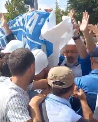 Fernas Maden işçileri, AKP’li isme ait olan maden şirketinin önünde eylem yaptı