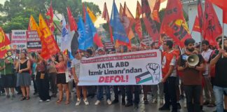 Devrimci gruplardan ABD savaş gemisine karşı İzmir’de anti-emperyalist eylem