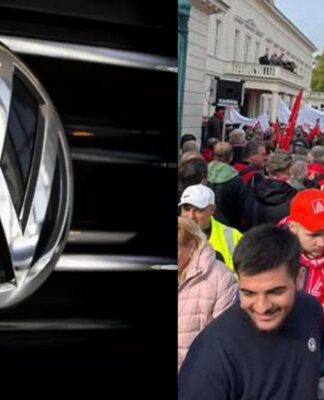 Volkswagen işçileri toplu sözleşme öncesinde uyarı eylemi yaptı