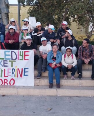 Belediye işçileri güvenceli ve insanca çalışma koşullarını savunmak için bugün Kadıköy’deydi