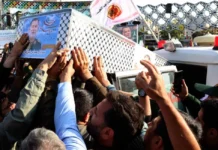 İsrail’in Beyrut saldırısında ölen İranlı General Nilfuruşan için cenaze töreni düzenlendi
