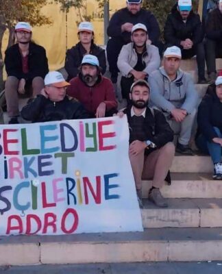 Belediye işçileri 21. haftada da oturma eylemi yaptı: “Belediye şirket işçilerine kadro”