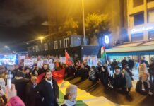 Filistin Eylem Komitesi, “Limanları Soykırımcıya Kapat” demek için İstanbul Bölge Liman Başkanlığı önünde eylemdeydi