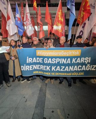 Emek ve Demokrasi Güçleri’nden Ankara’da kayyımlara karşı eylem