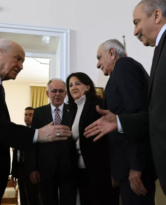 DEM heyeti Meclis Başkanı Kurtulmuş ve MHP lideri Bahçeli ile görüştü