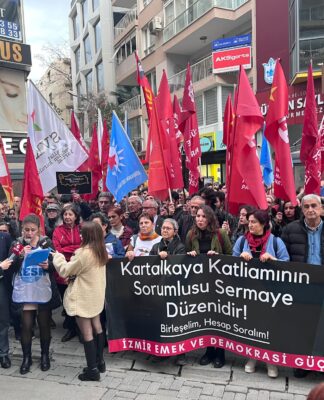 İzmir Emek ve Demokrasi Güçleri’nden Kartalkaya Katliamını Protesto Eylemi