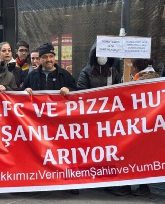 İş Gıda konkordato ilan edince, KFC ve Pizza Hut restoranları çalışanları sokağa çıktı