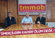 TMMOB: İŞYERLERİNDE EMEKÇİLERİN ÖLMEYECEĞİ, YARALANMAYACAĞI, SAKAT KALMAYACAĞI BİR DÜZEN İSTİYORUZ