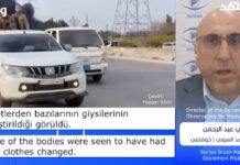 Suriye İnsan Hakları Gözlemevi Müdürü “Cihatçıların, katledilen Alevilere askeri kıyafetler giydirildiği iddia ediliyor”