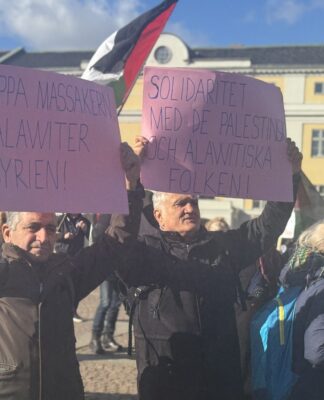 Suriye’deki Alevi katliamını Göteborg’da protesto ettik