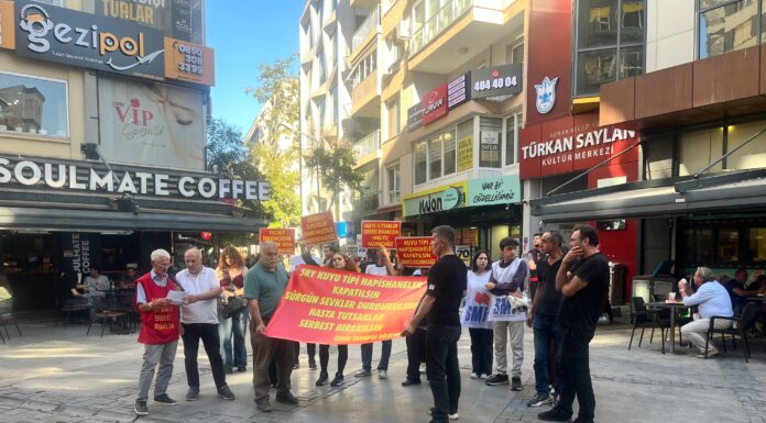 Ölüm orucunda olan Serkan Onur Yılmaz için İzmir’de dayanışma eylemi