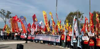 İşçiler, emekçiler emperyalist savaşa ve kapitalist sömürüye karşı bir araya geldi!