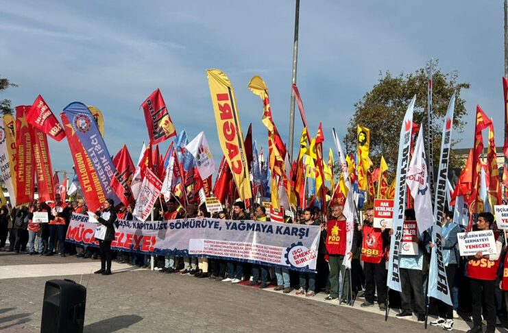 İşçiler, emekçiler emperyalist savaşa ve kapitalist sömürüye karşı bir araya geldi!