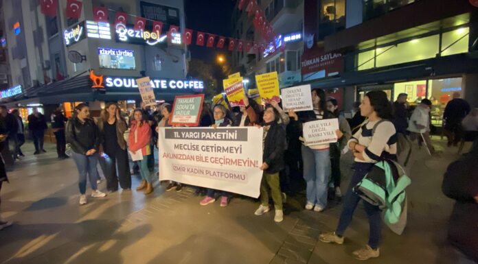 11. Yargı Paketine Karşı İzmir Kadın Platformu’ndan Eylem