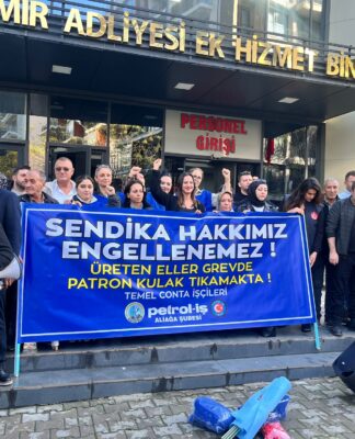 İzmir’de Temel Conta işçileriyle dayanışma: Duruşma sonrası basın açıklaması yapıldı