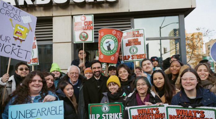 Starbucks’ta büyük grev: Mamdani ve Sanders işçilerle birlikte