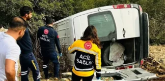 Nurdağı’nda tarım işçilerini taşıyan minibüs şarampole devrildi: 1 ölü, 3 yaralı