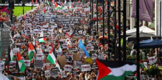 Avrupa’da yüz binlerce kişi İsrail’in soykırım saldırılarına karşı yürüdü
