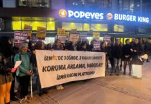 Kadın cinayetlerine karşı İzmir Kadın Platformu’ndan eylem