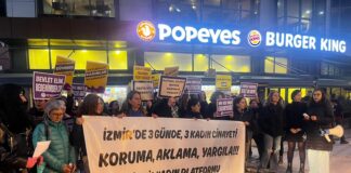 Kadın cinayetlerine karşı İzmir Kadın Platformu’ndan eylem