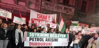 Filistin Eylem Komitesi’nden eylem: “Soykırım vanalarını kapat!”