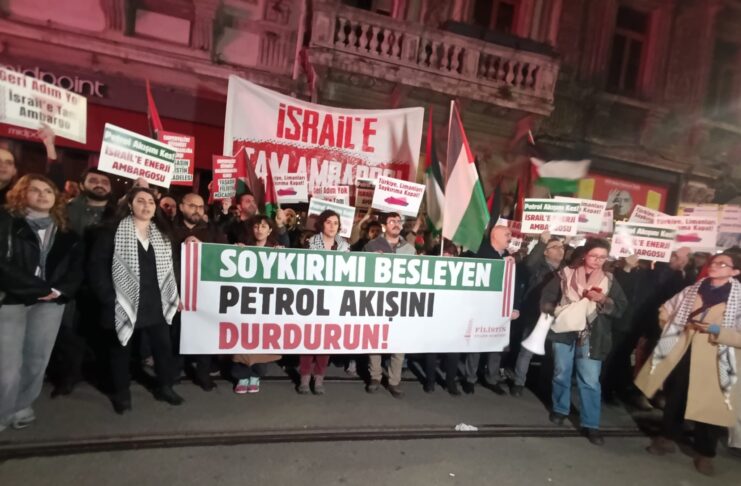 Filistin Eylem Komitesi’nden eylem: “Soykırım vanalarını kapat!”