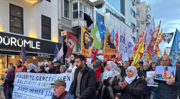 İzmir’de Kürt halkına dönük saldırılara karşı dayanışma eylemi