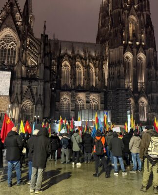 Almanya’nın Köln kentinde Rojava ile dayanışma eylemi