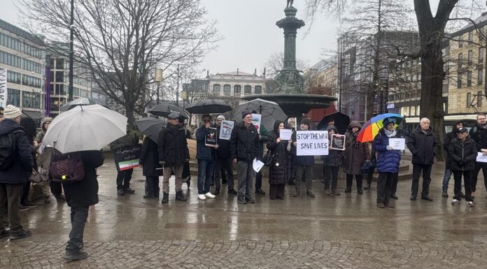 Göteborg’da İran’a yönelik emperyalist ve siyonist saldırılara karşı eylem geçrekleştirildi