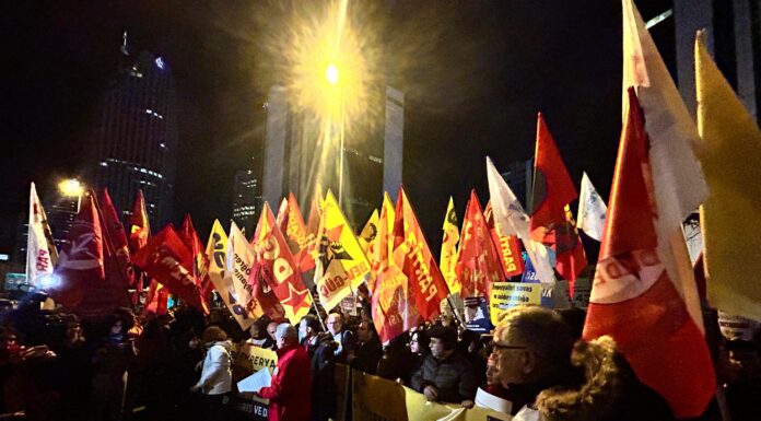 İran’a emperyalist-Siyonist saldırganlığa karşı sol güçlerden İsrail Konsolosluğu’na kitlesel yürüyüş