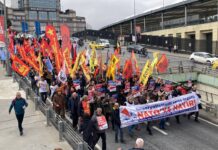 NATO’nun kuruluş yıldönümünde anti-emperyalist güçler AKM önünden Dolmabahçe’ye yürüdü